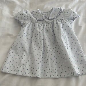 Beaufort Bonnet white dress with lavender flowers